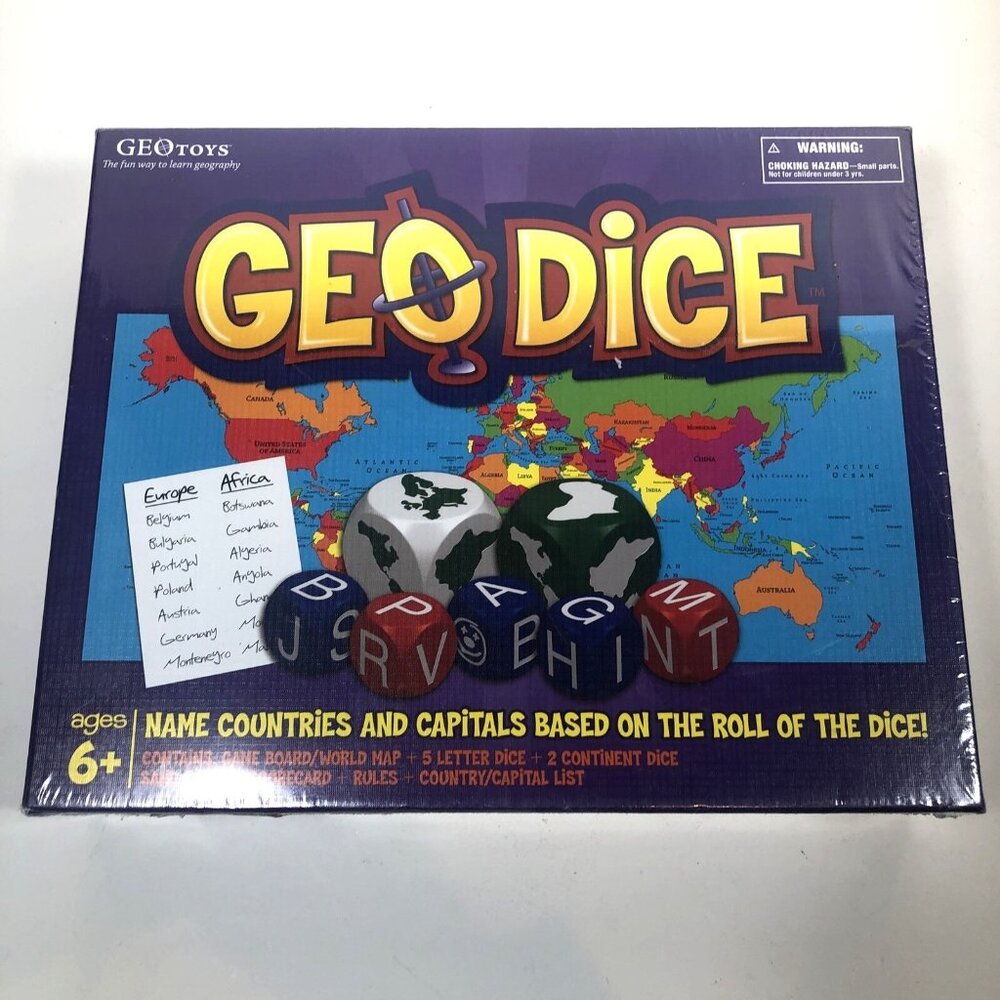 Geo Dice Geodice Geography Game 2012 New Sealed World Capitals Trivia